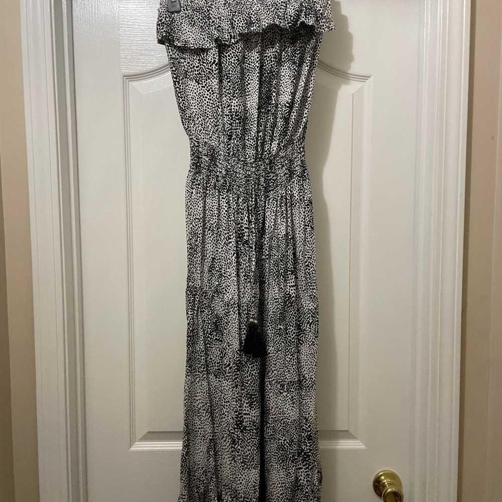 Black and White Patterned Jumpsuit